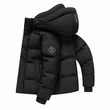Áo khoác phao lông vũ mũ trùm unisex, mùa đông - ảnh 1