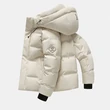 Áo khoác phao lông vũ mũ trùm unisex, mùa đông - ảnh 2