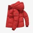 Áo khoác phao lông vũ mũ trùm unisex, mùa đông - ảnh 3