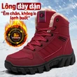 Giày đi tuyết nam đi ngoài trời, chống thấm nước, chống trơn trượt, giữ ấm mùa đông, lót lông dày, đế cao su