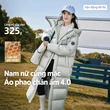 Áo phao lông vũ dáng dài nam nữ unisex mùa đông kiểu thể thao - ảnh 3