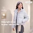 Áo phao lông ngỗng nữ dáng ngắn 3 ô mùa đông - ảnh 5