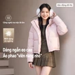 Áo phao lông ngỗng nữ dáng ngắn 3 ô mùa đông - ảnh 1