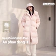 Áo phao lông vũ dáng dài nữ mùa đông - ảnh 4