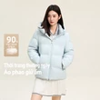 Áo phao nữ dáng ngắn mùa đông phong cách Hàn, tối giản, dễ... - ảnh 3