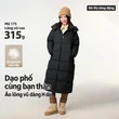 Áo khoác lông vũ dáng dài nữ mặc ngoài trời - ảnh 2