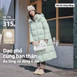 Áo khoác lông vũ dáng dài nữ mặc ngoài trời - ảnh 3