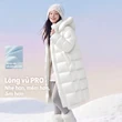 Áo phao lông vũ dáng dài unisex mùa đông , lông ngỗng 90%, kiểu... - ảnh 3