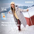 Áo phao dáng dài unisex mùa đông phong cách thể thao năng động... - ảnh 1