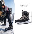 Boot đi tuyết nam cổ cao lót lông giữ ấm mùa đông, chống... - ảnh 2