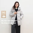 Áo khoác lông vũ nữ mùa đông , mềm nhẹ kiểu phồng - ảnh 1
