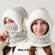 Mũ liền khăn che mặt và khẩu trang cho nữ, có bịt tai, giữ ấm... - ảnh 6