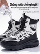 Boot đi tuyết khóa xoay, lót lông dày giữ ấm, chống nước chống trượt, dùng ngoài trời cho nam nữ