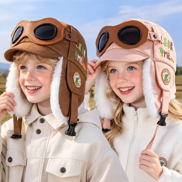 Mũ phi công hoạt hình dễ thương cho bé trai bé gái mùa đông,...